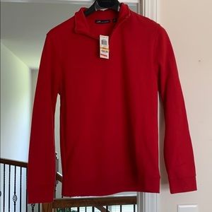 John Ashford NEW 1/4 Zip Red Pullover